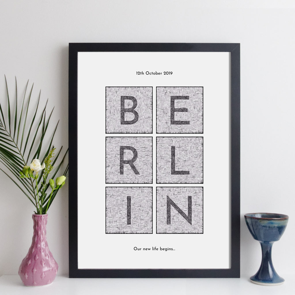 Personalised Location Print (Contemporary Style)