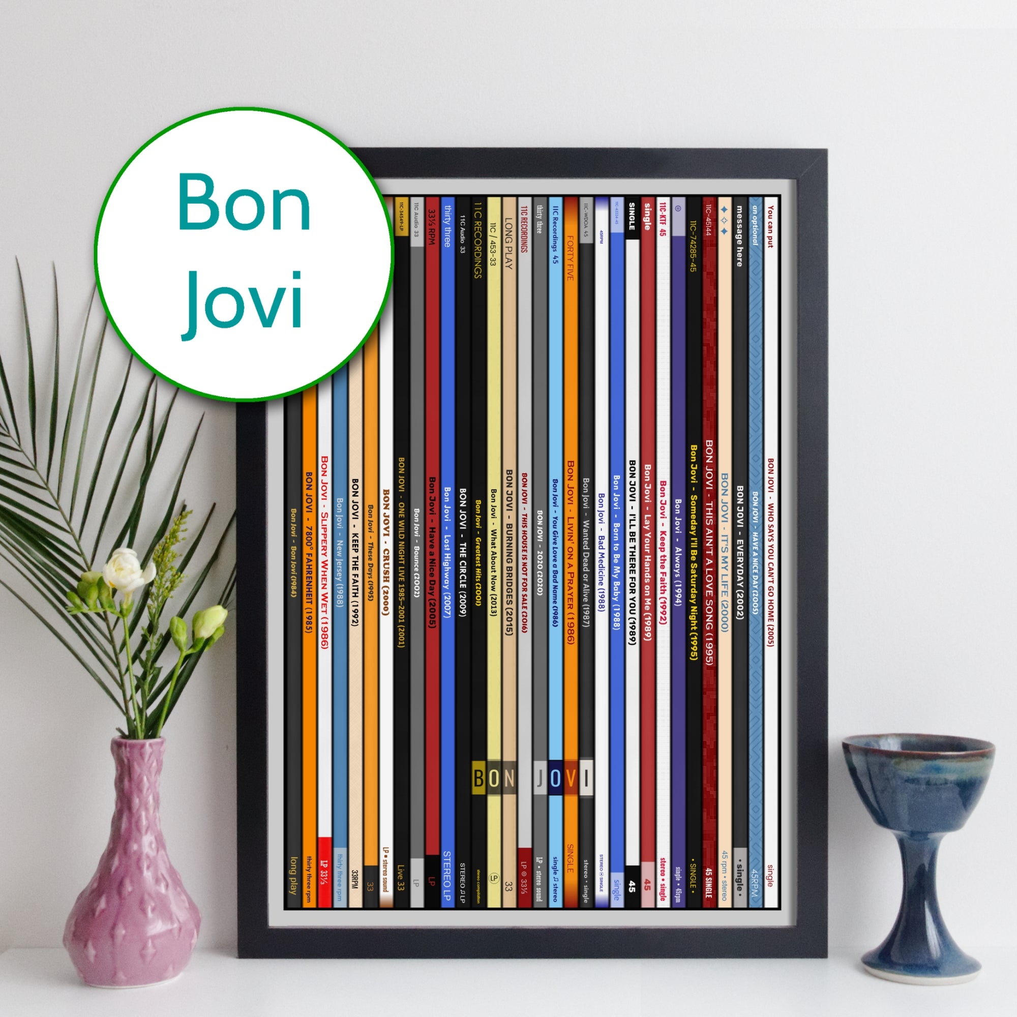 Bon Jovi Discography Print