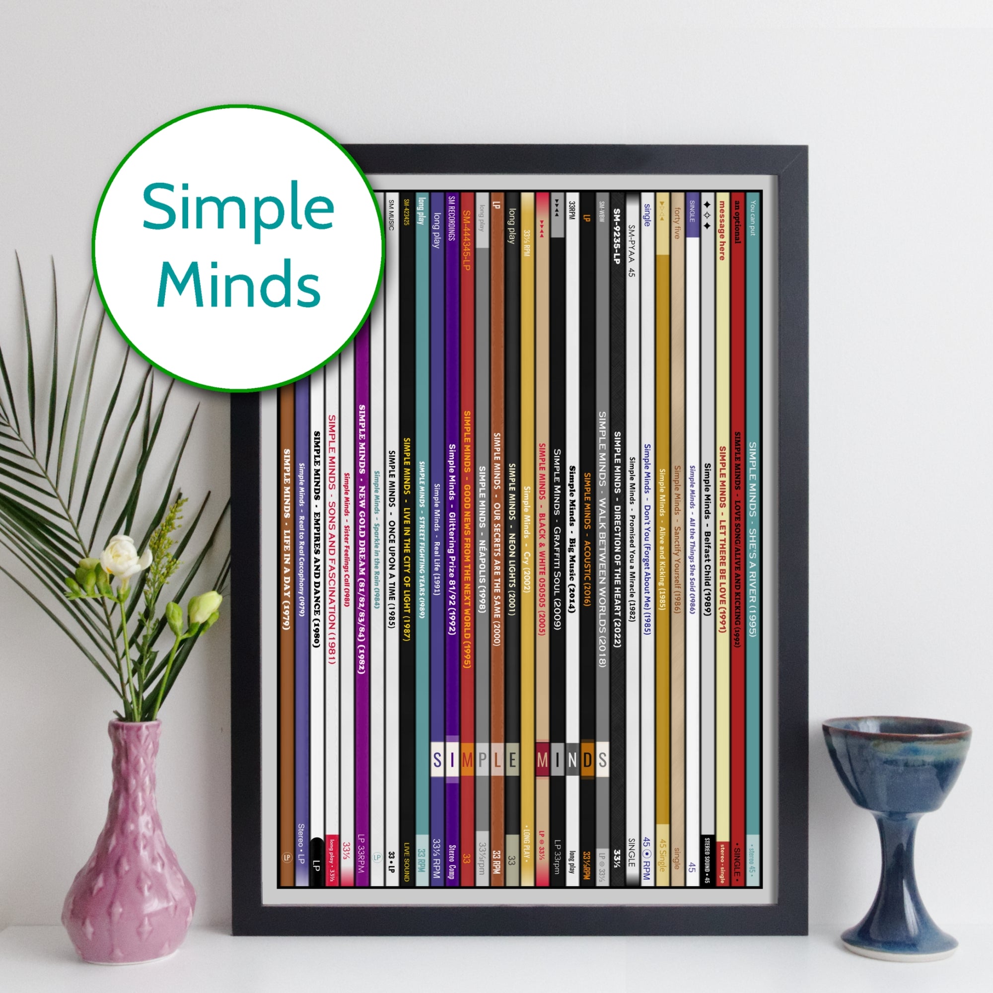 Simple Minds Discography Print