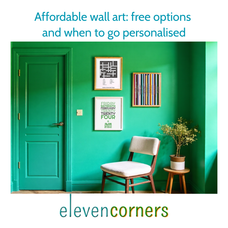Affordable wall art: free options and when to go personalised