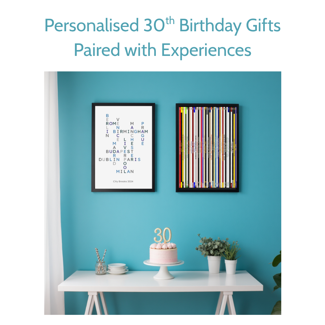 Pair the experience with a keepsake: personalised gifts that make 30th birthdays memorable