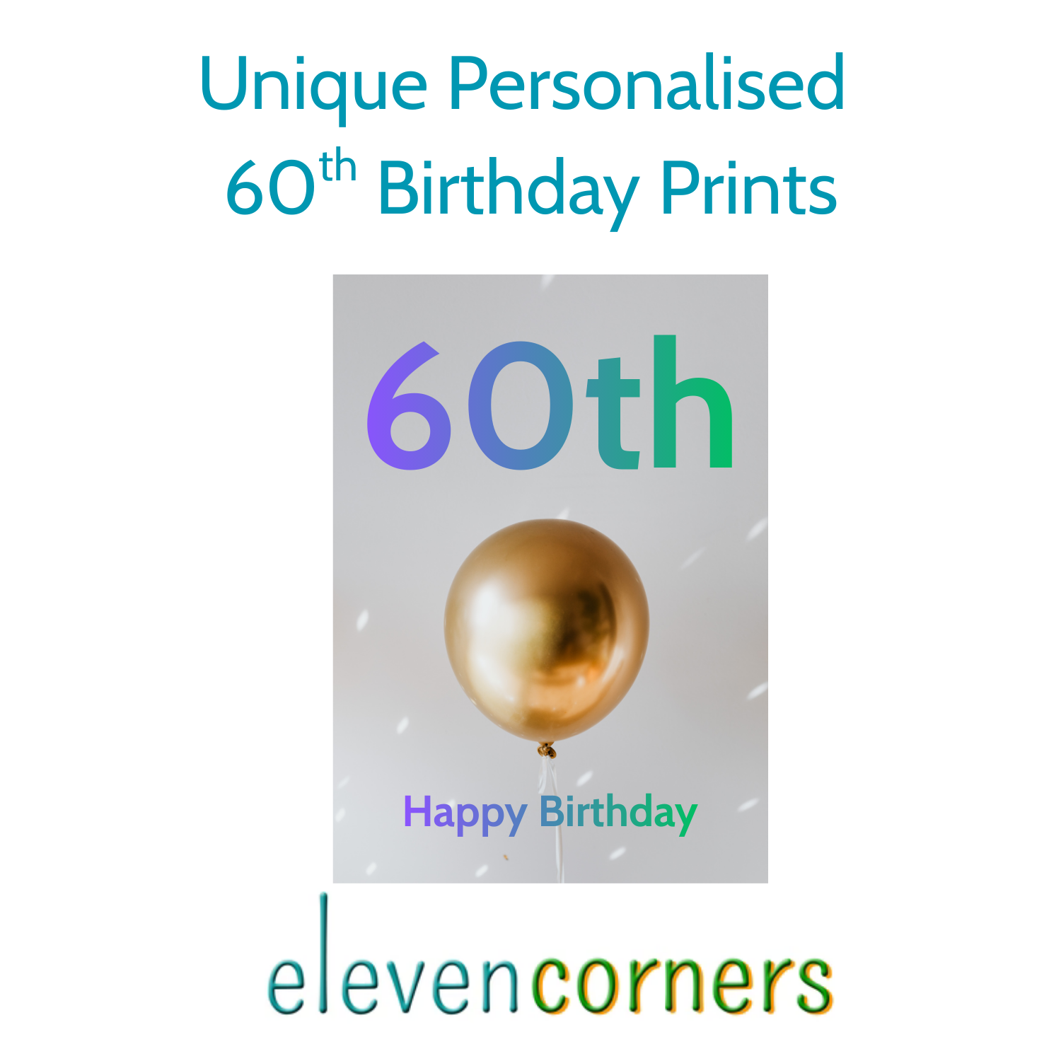 Personalised 60th Birthday Prints - Unique 60th Birthday Gift Ideas