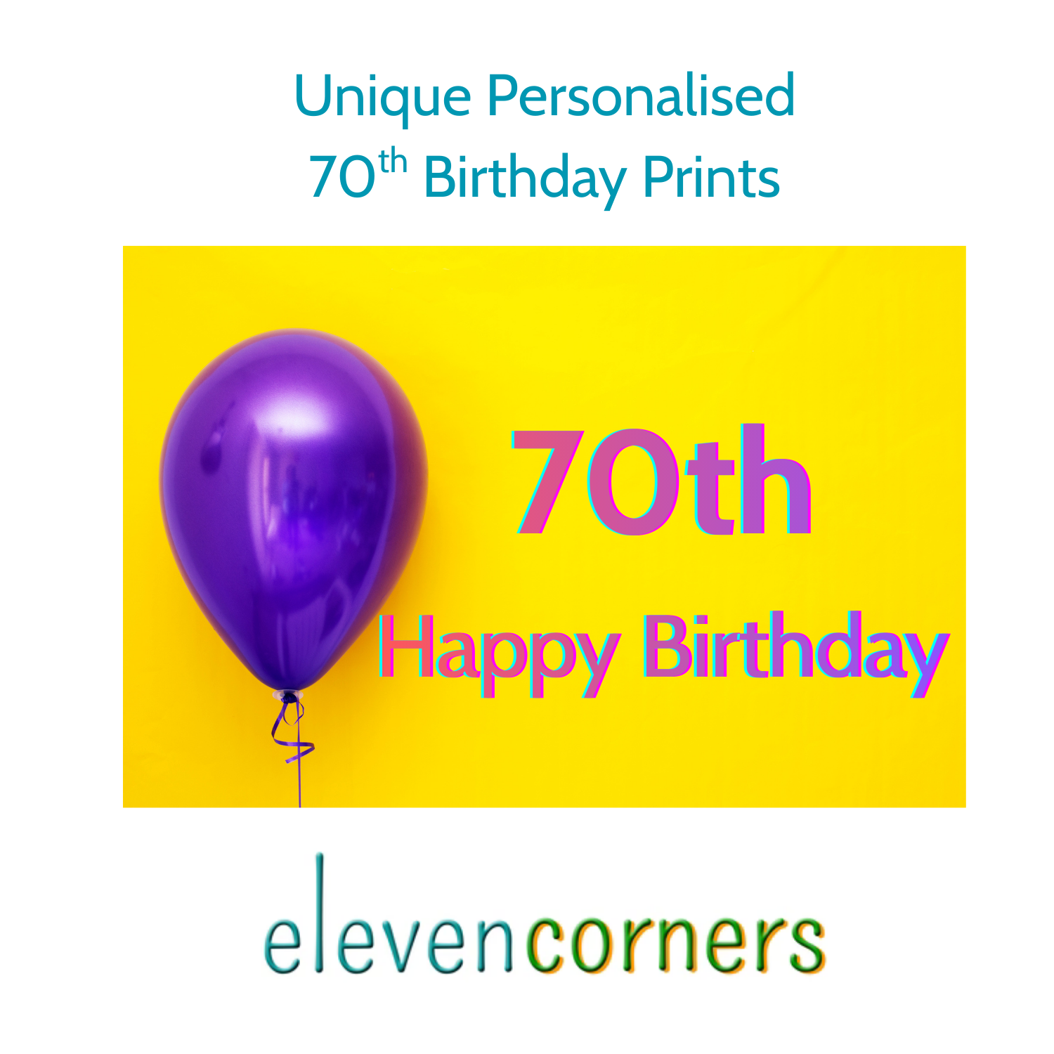 Personalised 70th Birthday Prints - Unique 70th Birthday Gift Ideas