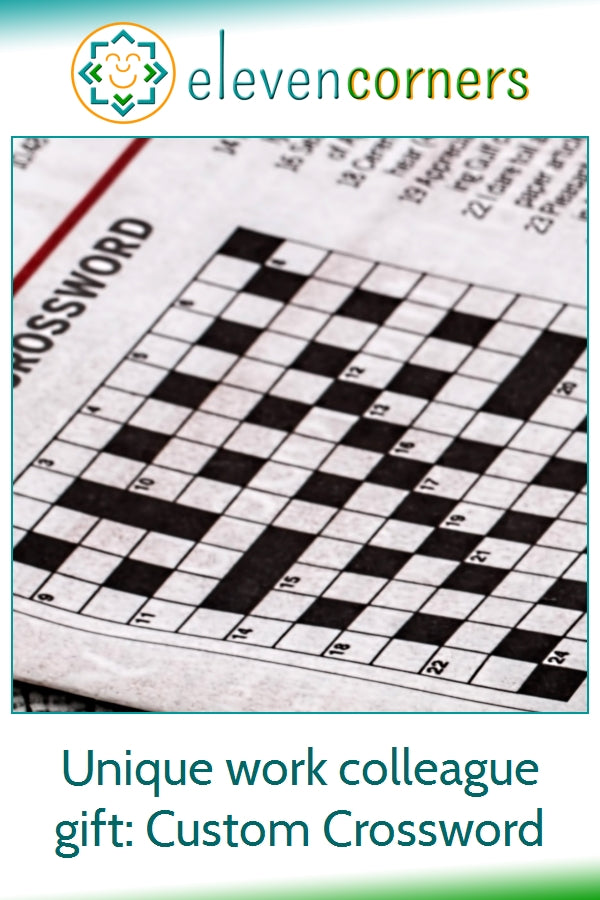Unique, personal work colleague gift: a custom crossword