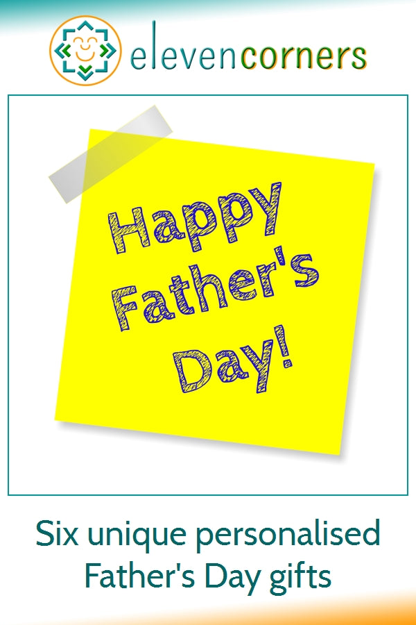 Six unique personalised Father's Day gifts from elevencorners