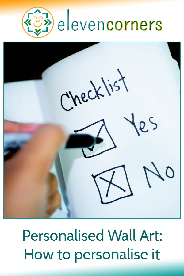 Personalised Wall Art - How To Personalise It Checklist