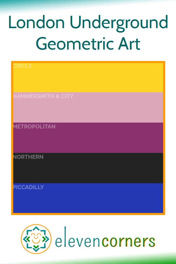 london underground prints - geometric wall art for tube stations