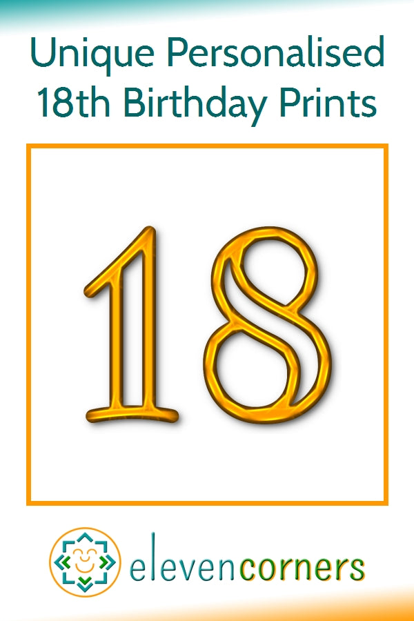 personalised 18th birthday prints and gifts
