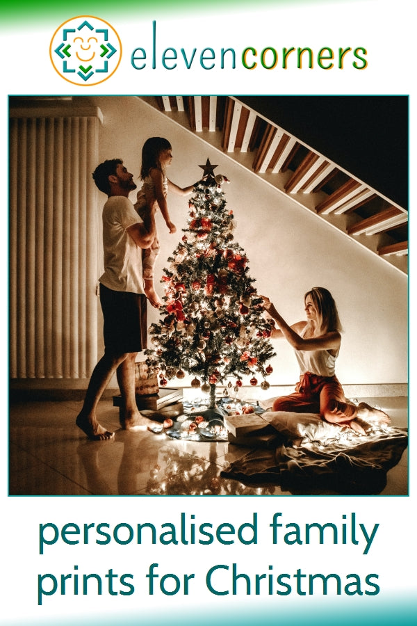 Personalised Christmas Family Prints - gift ideas for families at Christmas