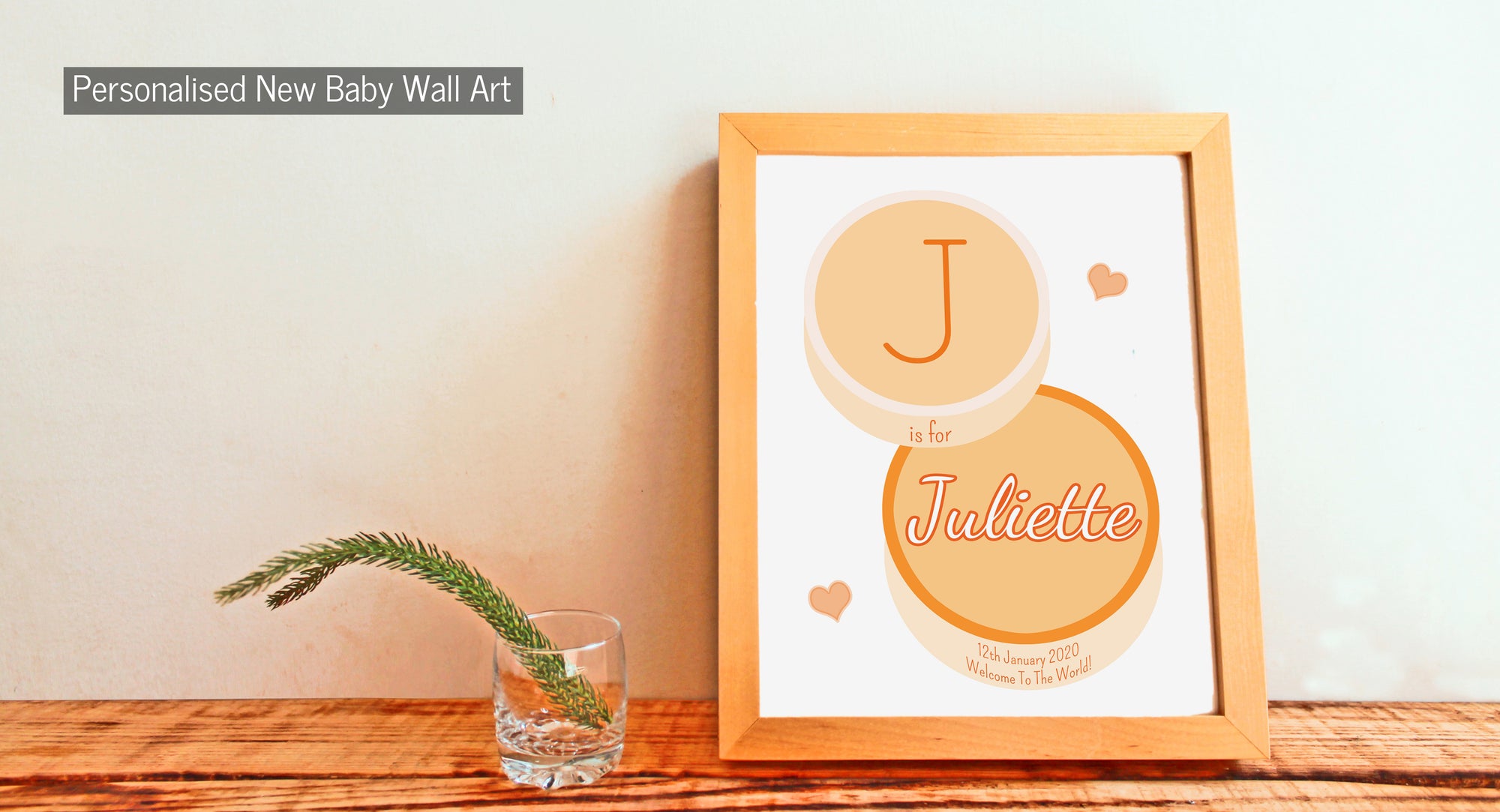 Personalised New Baby Wall Art