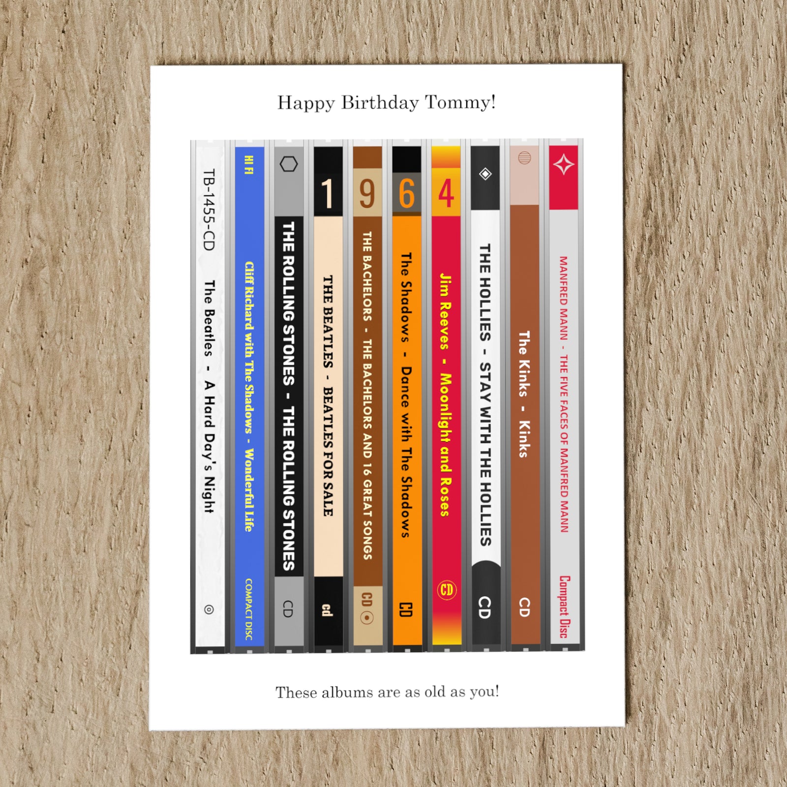 Personalised 1964 Music Birthday Card - Year You Were Born CD