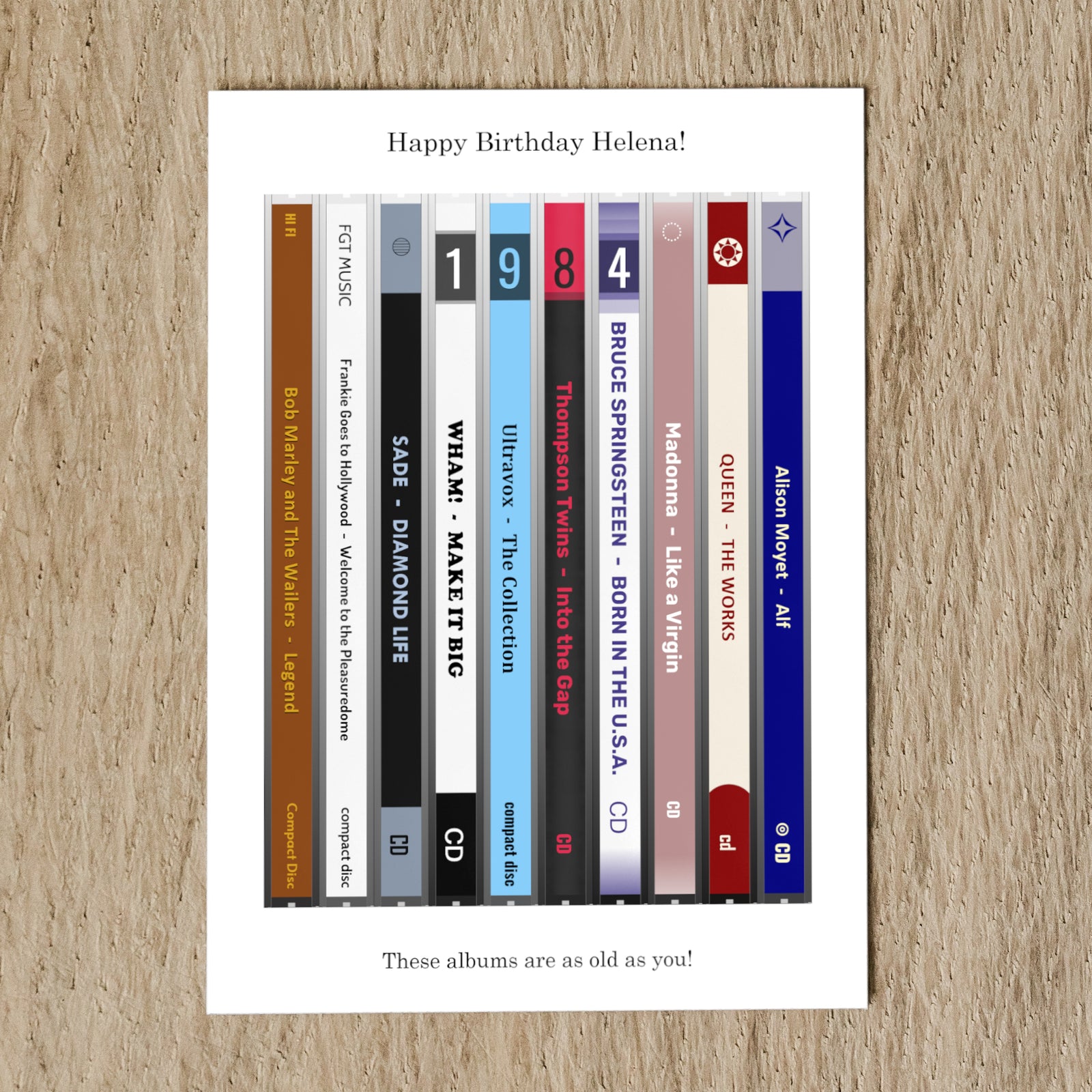 Personalised 1984 Music Birthday Card - Year You Were Born CD