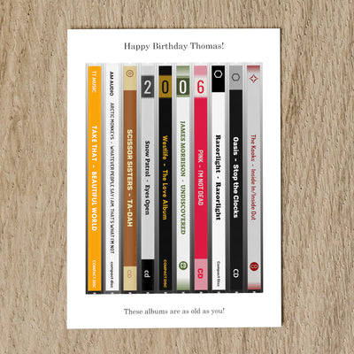 Personalised 2006 Music Birthday Card - Year You Were Born CD