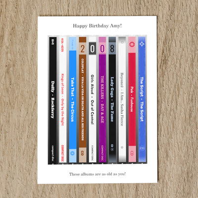 Personalised 2008 Music 18th Birthday Card - Year You Were Born CD