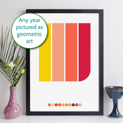 Personalised Special Year Abstract Art Print