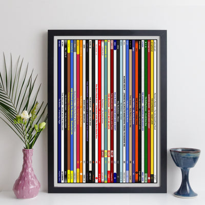Personalised Music Print - 1964 UK Record Collection Print