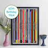 Personalised Music Print - 1964 UK Record Collection Print