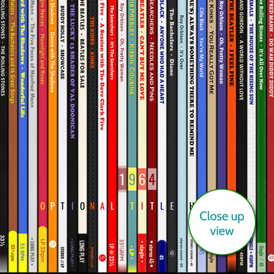 Personalised Music Print - 1964 UK Record Collection Print