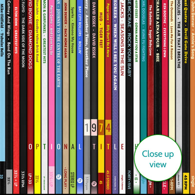 Personalised Music Print - 1974 UK Record Collection Print