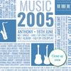Personalised 2005 Music Facts Print - UK