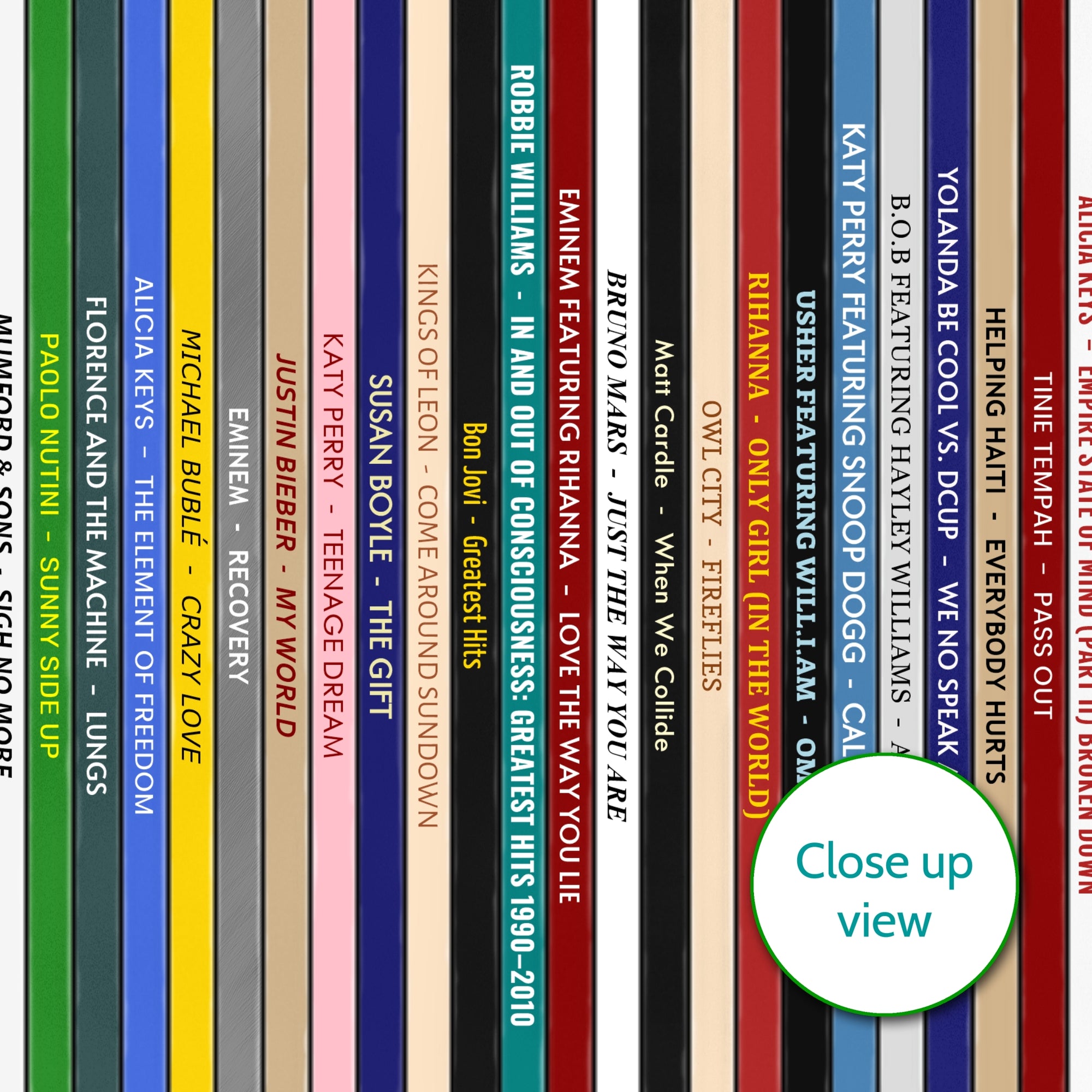 Personalised Music Print - 2010 UK Record Collection Print