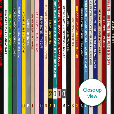 Personalised Music Print - 2010 UK Record Collection Print