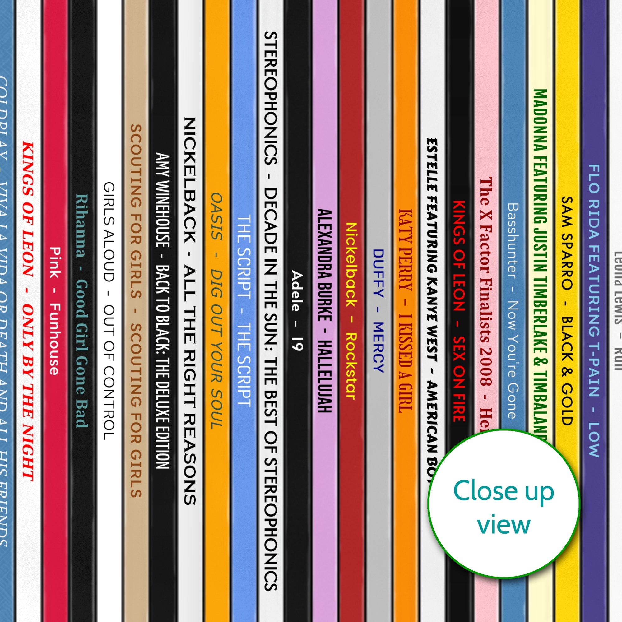 Personalised Music Print - 2008 UK Record Collection Print
