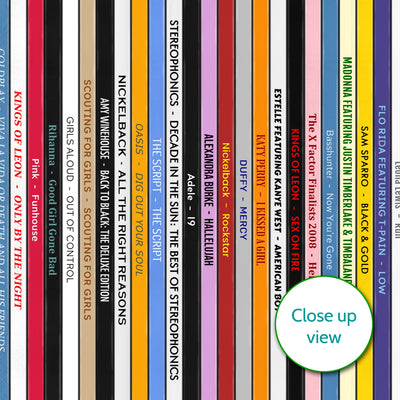 Personalised Music Print - 2008 UK Record Collection Print