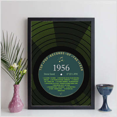 Personalised Music Print 1956 - Year You Were Born Record Label Print UK