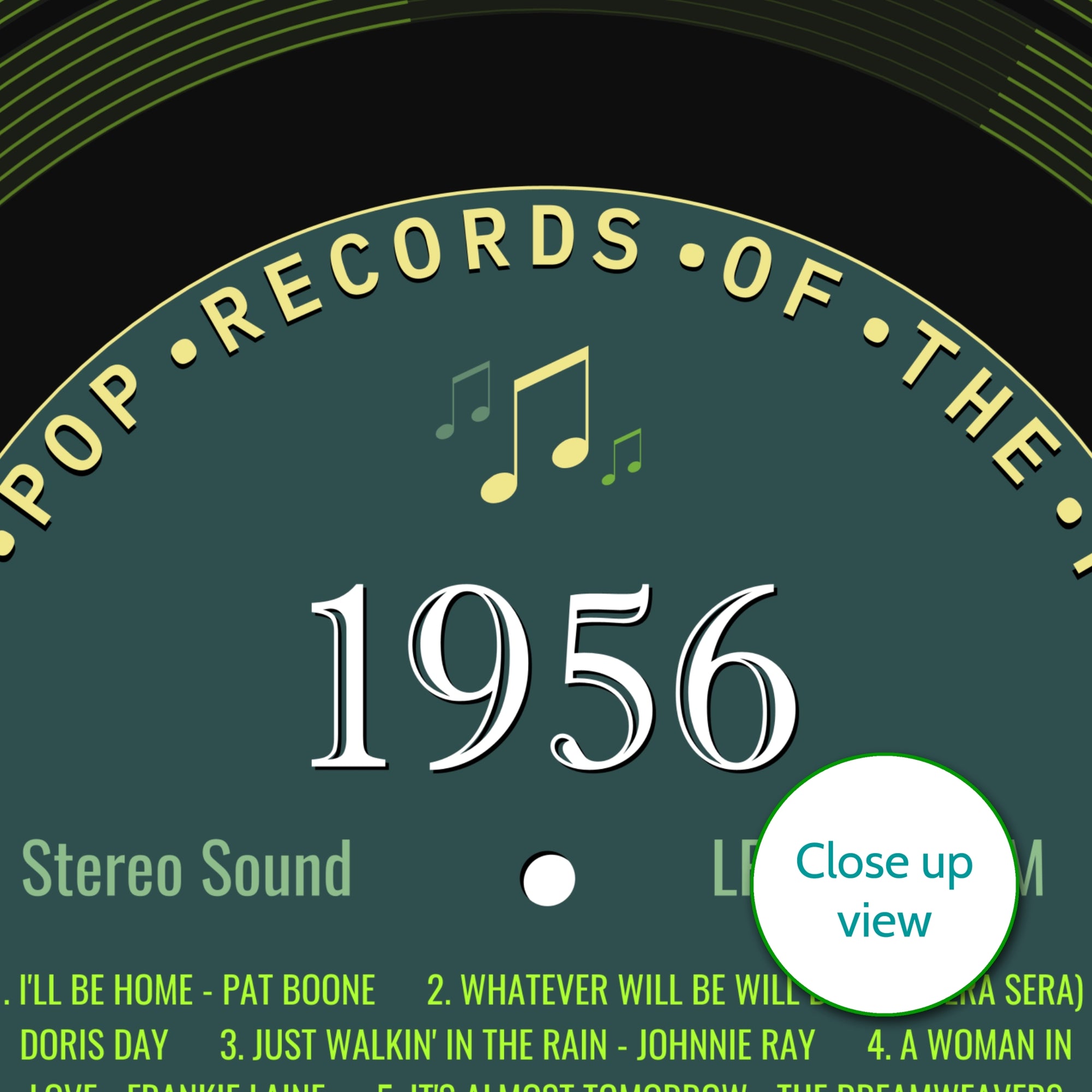 Personalised Music Print 1956 - Year You Were Born Record Label Print UK