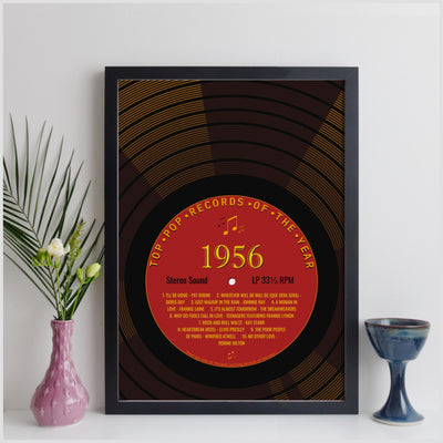 Personalised Music Print 1956 - Year You Were Born Record Label Print UK