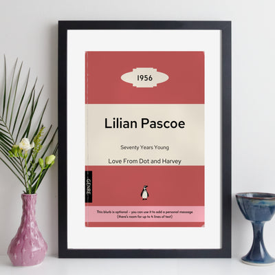 Personalised 1956 Vintage Paperback Book Cover Print | Birthday Gift