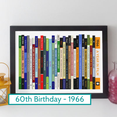 1966 Movies Print – Personalised Year of Film Gift - Year Poster -  Birthday Gift