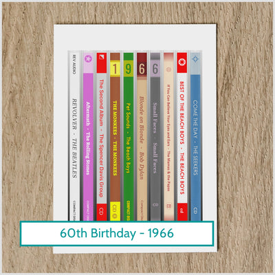 Personalised 1966 Music Birthday Card - Year You Were Born CD