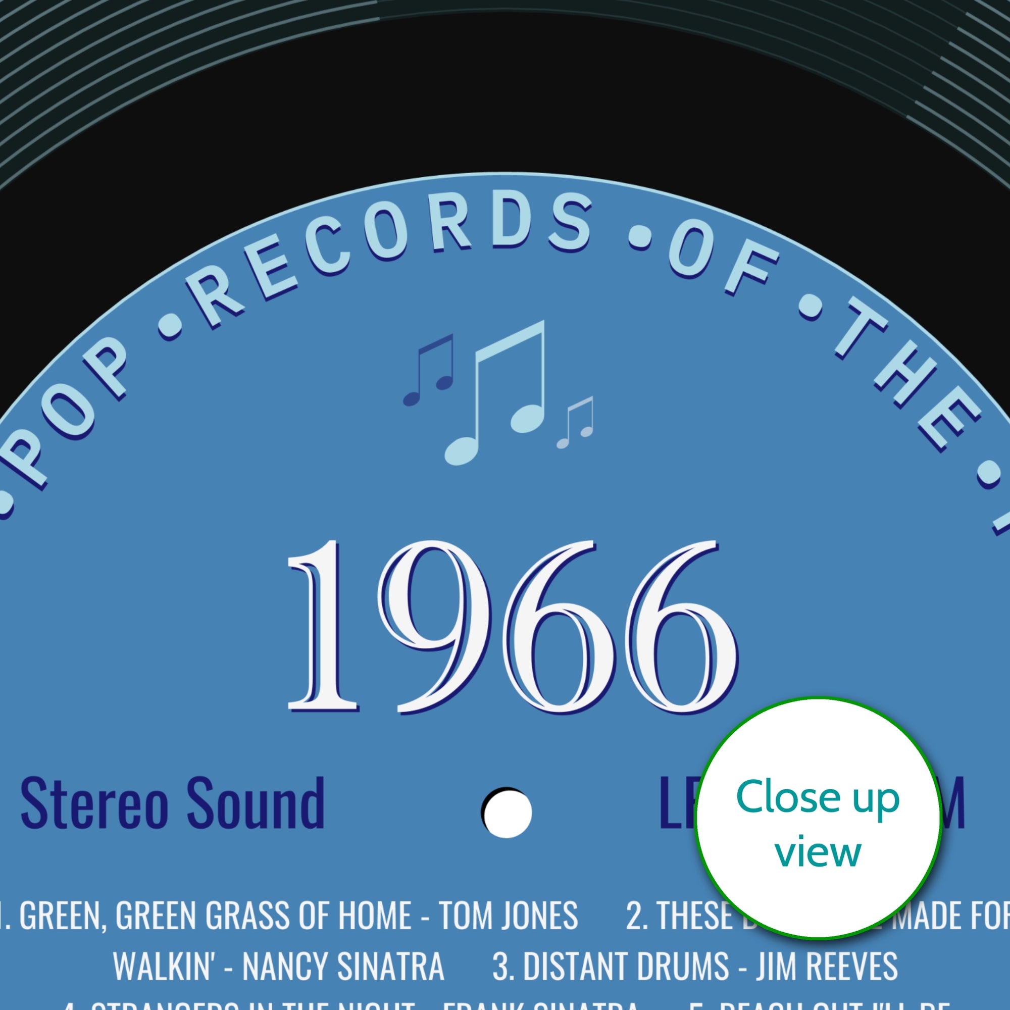 Personalised Music Print 1966 - Year You Were Born Record Label Print UK