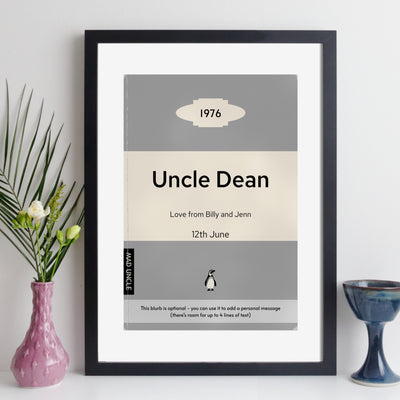 Personalised 1976 Vintage Paperback Book Cover Print | Birthday Gift