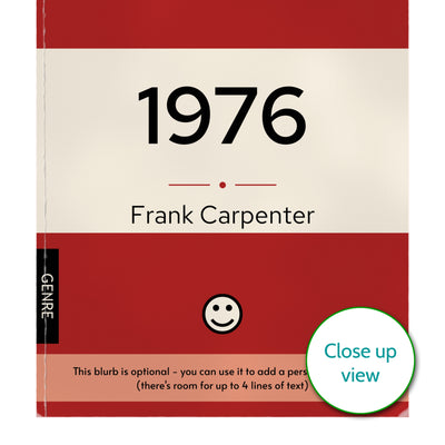 Personalised 1976 Vintage Paperback Book Cover Print | Birthday Gift