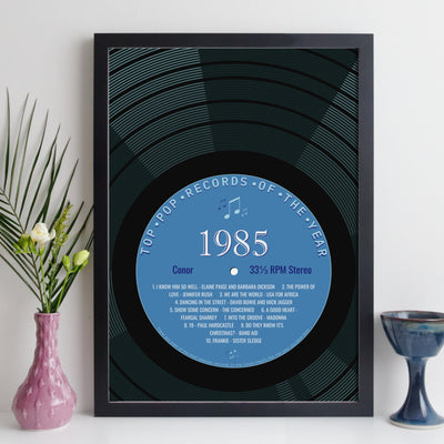 Personalised Music On The Day You Were Born Record Print - Any Date