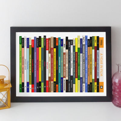 1986 Movies Print – Personalised Year of Film Gift - Year Poster - Birthday Gift
