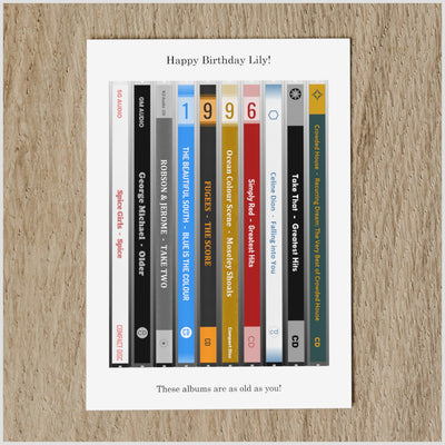 Personalised 1996 Music Birthday Card - Year You Were Born CD
