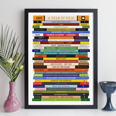2005 Movies Print – Personalised Year of Film Gift - Year Poster - Birthday Gift