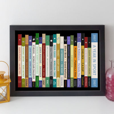 Sports Print Any Year – Personalised Year of Sport Gift for Him – Year Poster