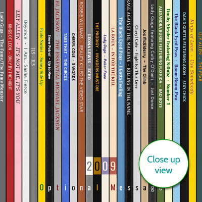 Personalised Music Print - 2009 UK Record Collection Print