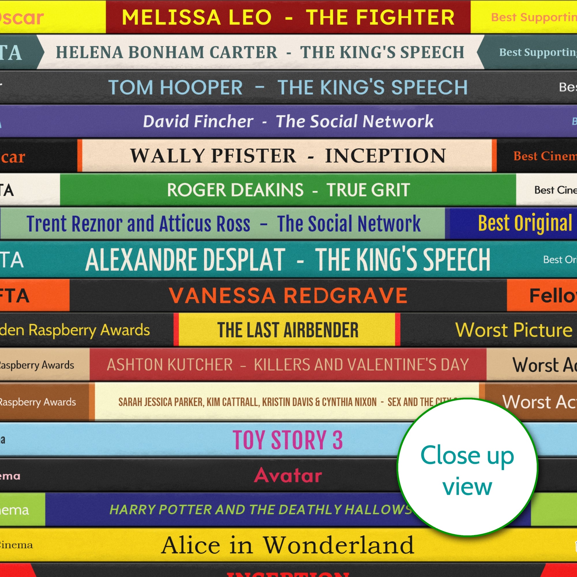 2010 Movies Print – Personalised Year of Film Gift - Year Poster - Birthday Gift