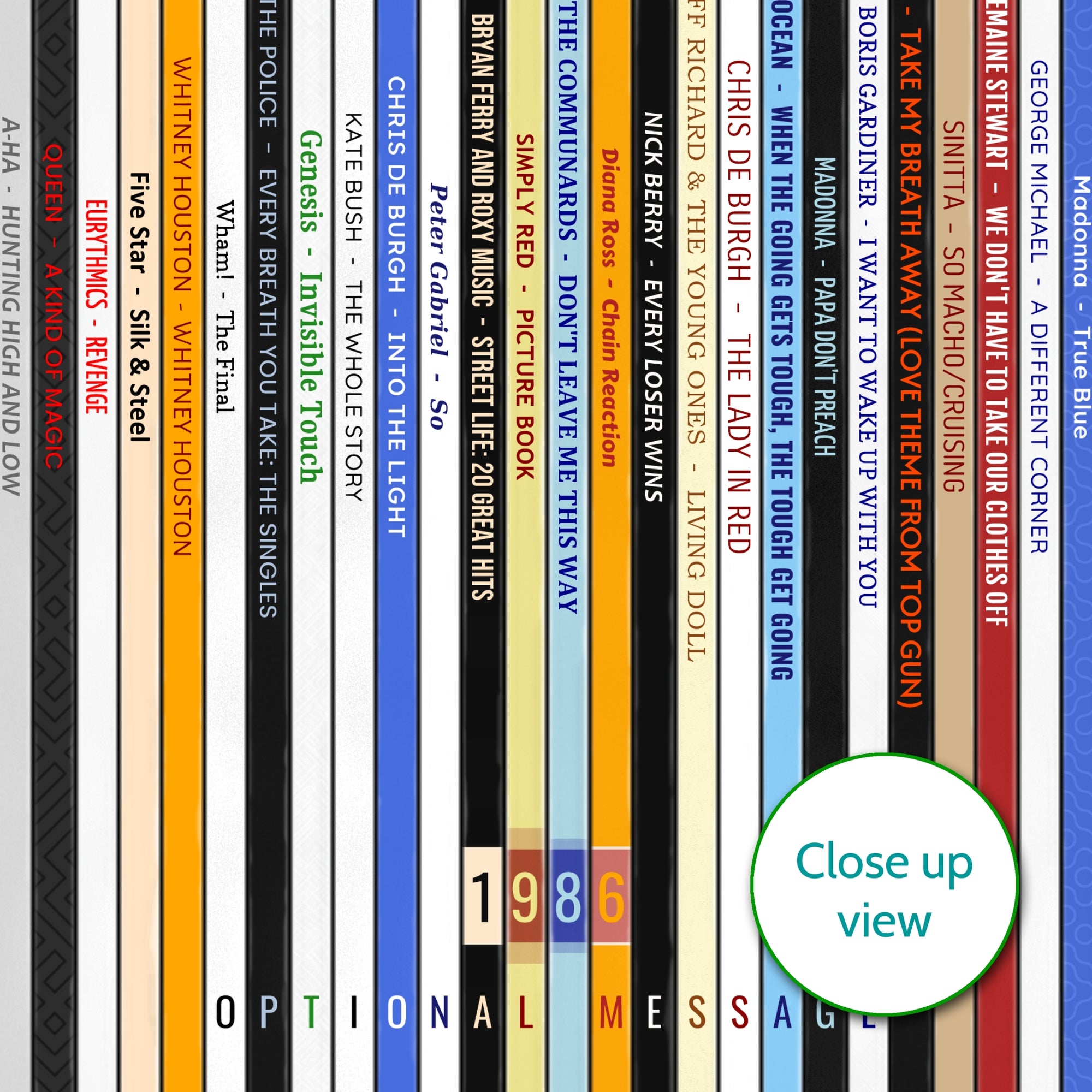 Personalised Music Print - 1986 UK Record Collection Print