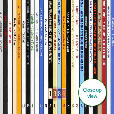 Personalised Music Print - 1986 UK Record Collection Print