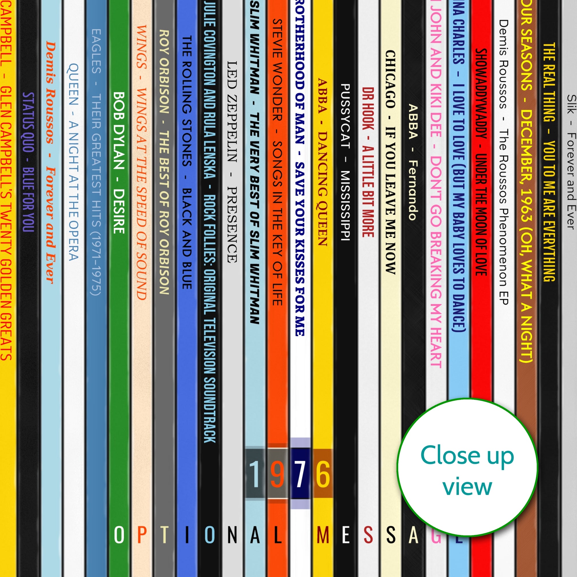 Personalised Music Print - 1976 UK Record Collection Print