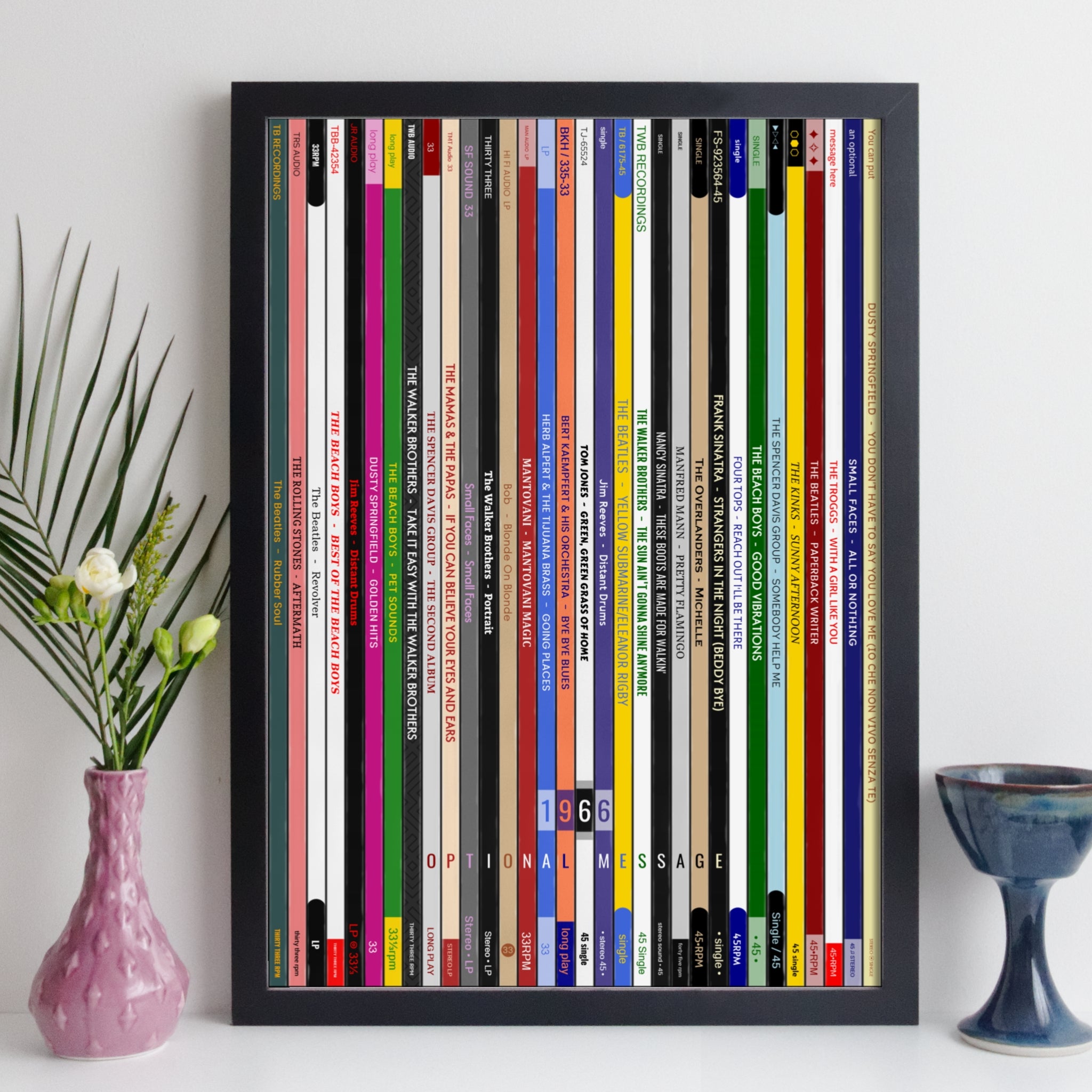 Personalised Music Print - 1966 Record Collection - 60th birthday