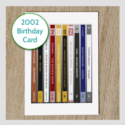Personalised 2002 Music Birthday Card - Year You Were Born CD