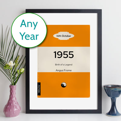 Personalised Vintage Paperback Book Cover Print  - Any Year | Any Year Birthday Gift